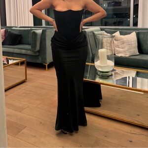 House of CB Black Strapless Gown for Cocktail Night Out